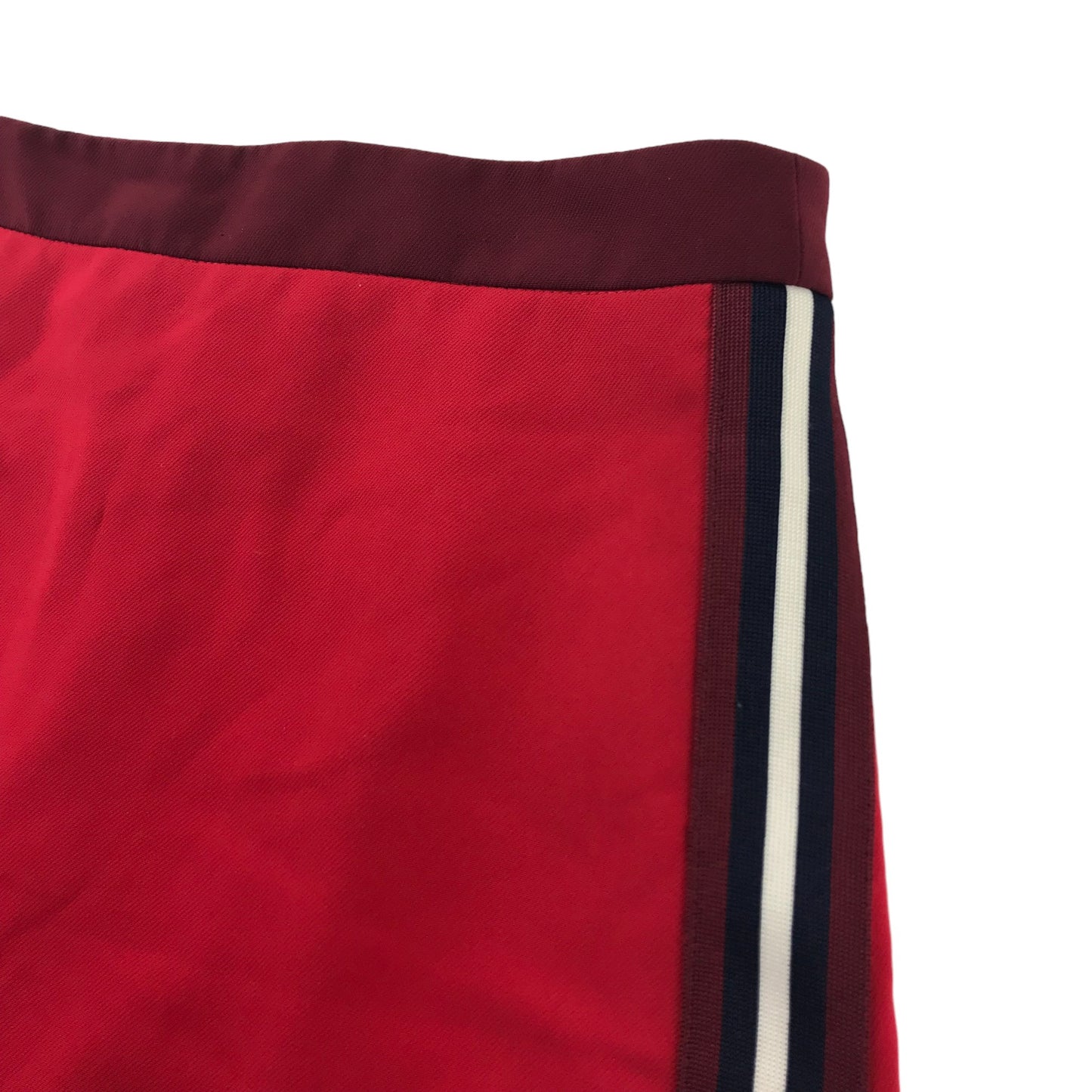 H&M Skirt Size Adult XS Red A-Line with Side Stripes
