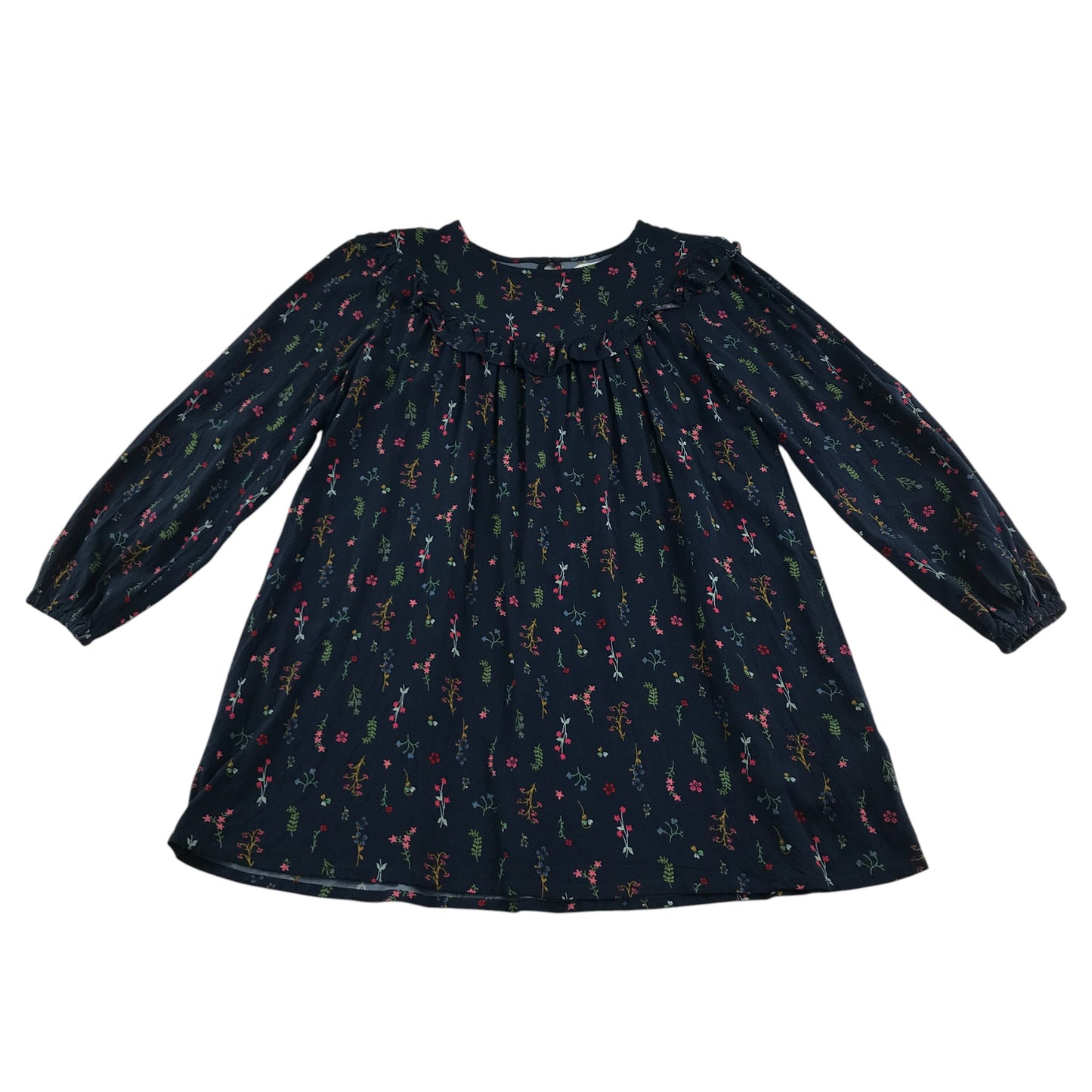 Next dress 9-10 years black winter floral print dress long sleeve