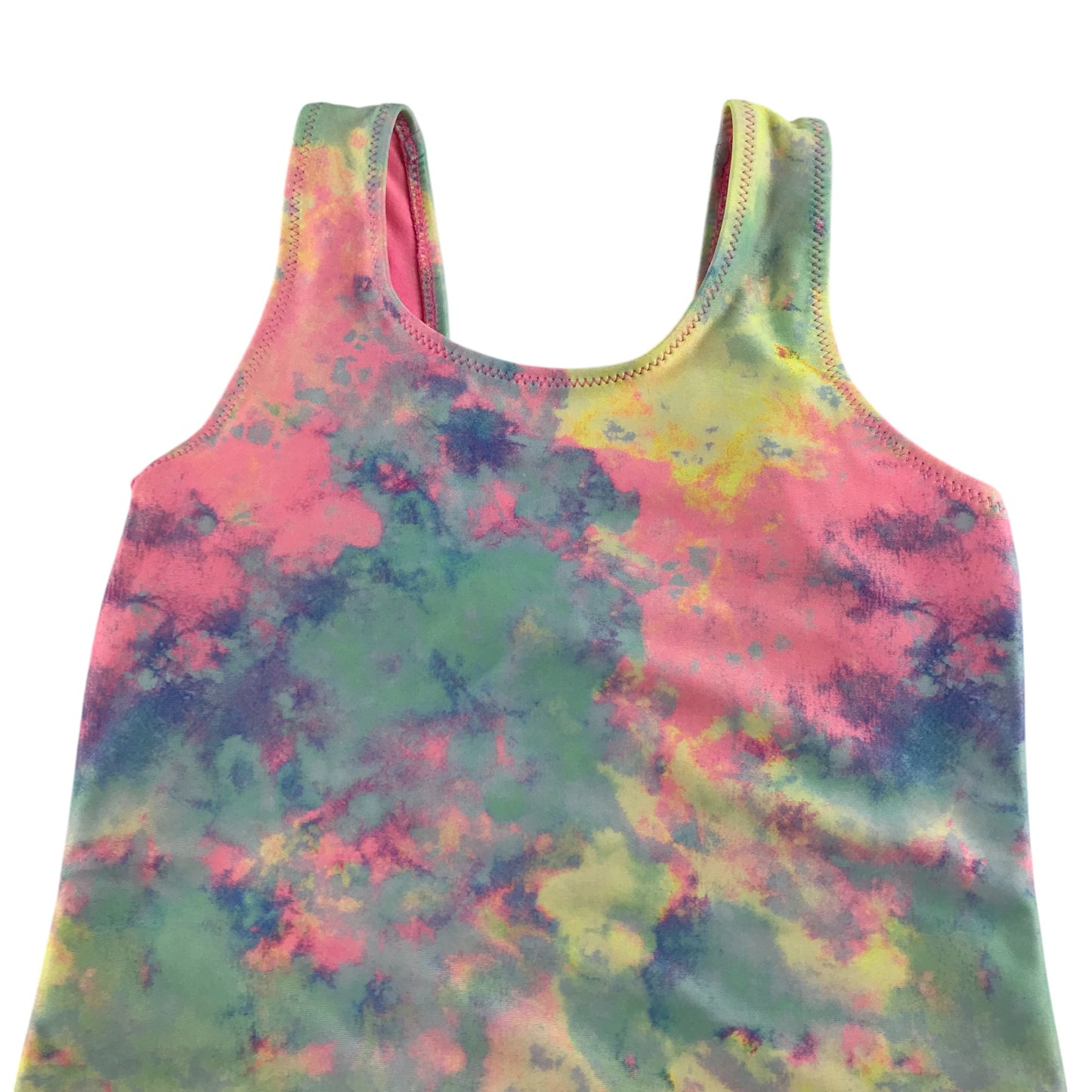 H&M swimsuit 5-6 years pink and blue pastel graphic one-piece cossie