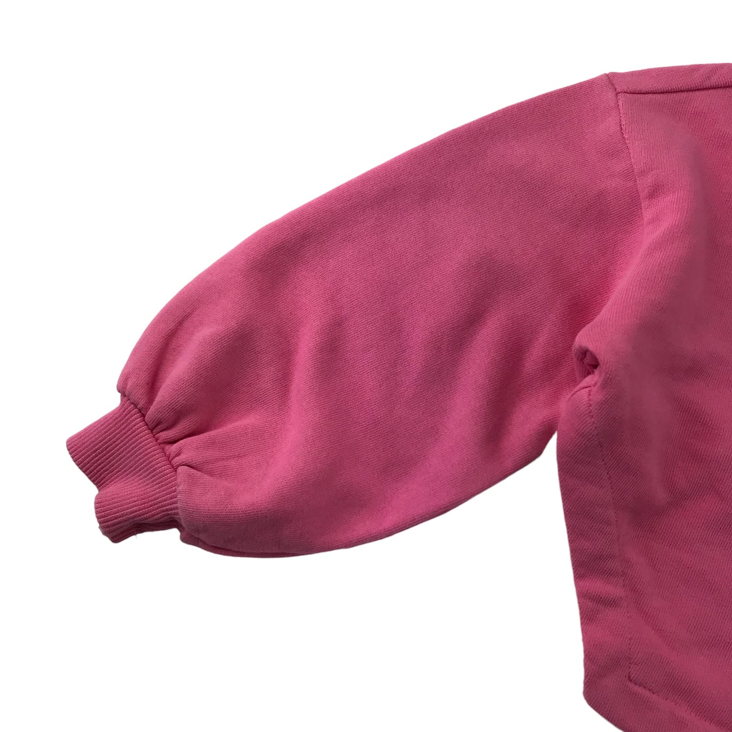 River Island sweater 5-6 years pink baggy arms cropped with white floral underlayer