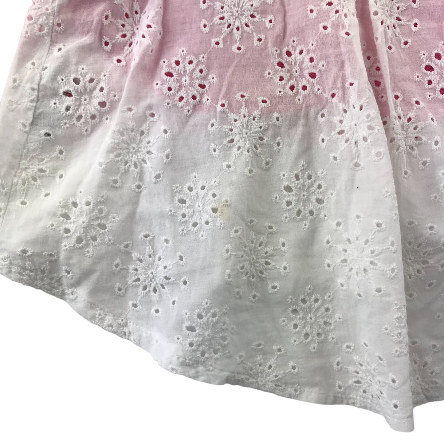 River Island sweater 5-6 years pink baggy arms cropped with white floral underlayer