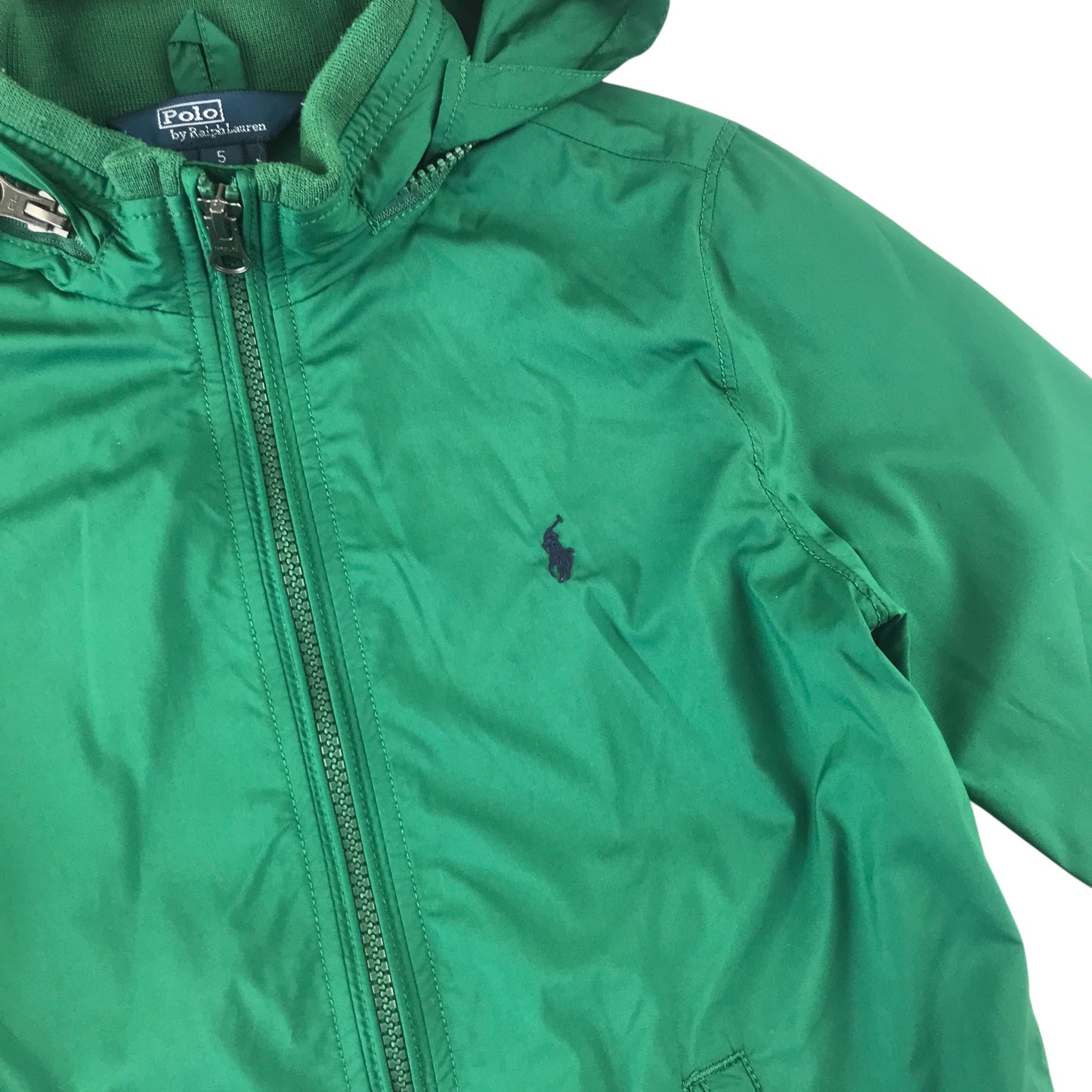 Polo Ralph Lauren light jacket 4-5 years green plain with black logo