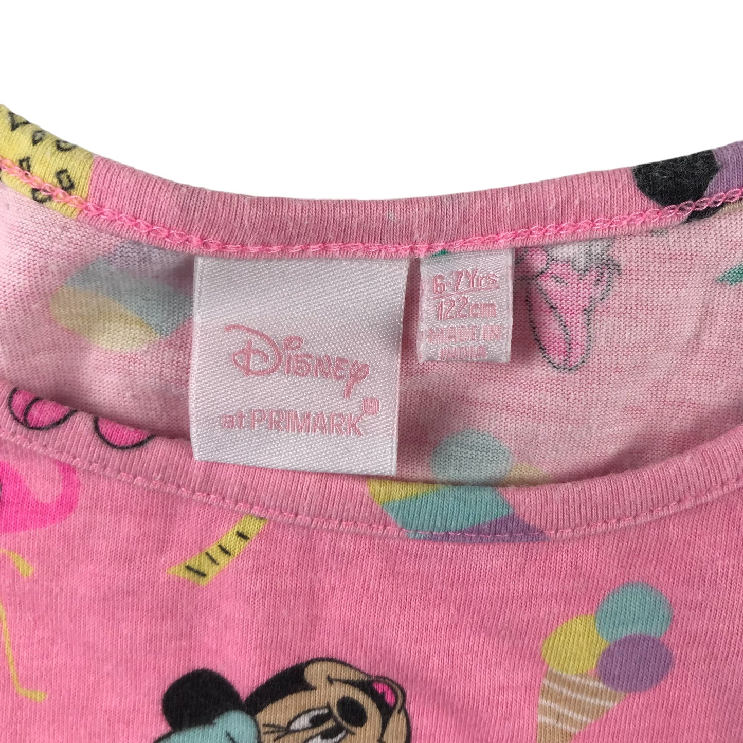 Primark Dress Age 6 Pink Disney Minnie Mouse and Daisy Duck Cotton