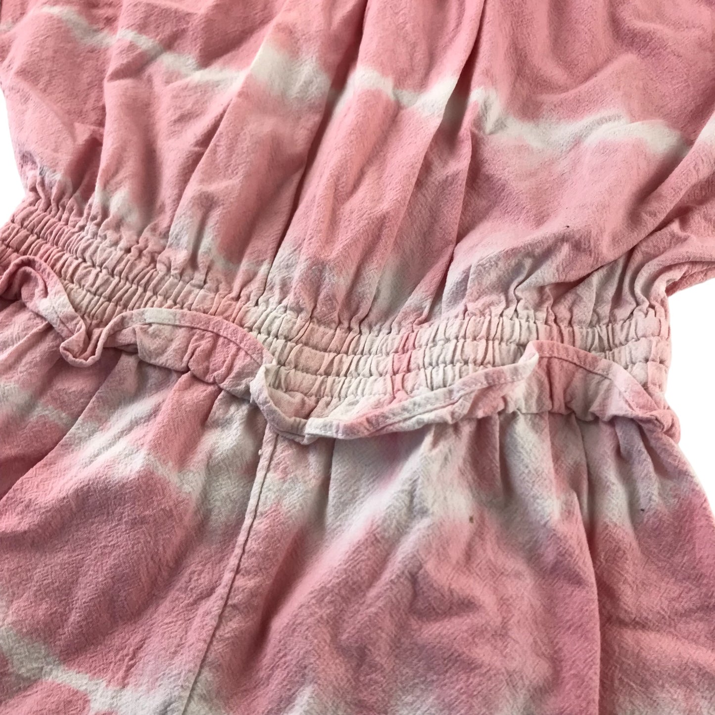 Tu Playsuit Age 6 Pink and White Tie Dye Pattern Jersey