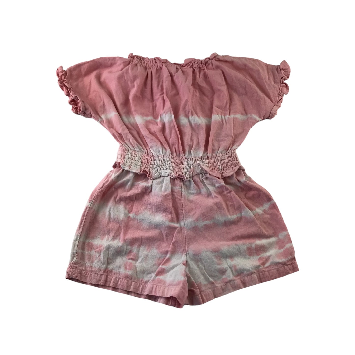 Tu Playsuit Age 6 Pink and White Tie Dye Pattern Jersey