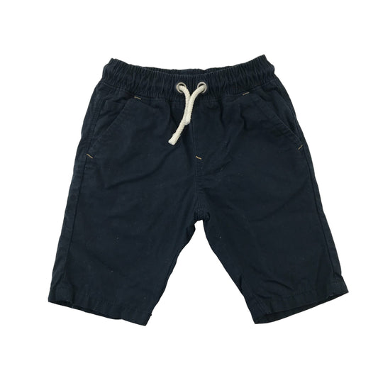 Next Shorts Age 5 Black Plain Pull Up Cotton