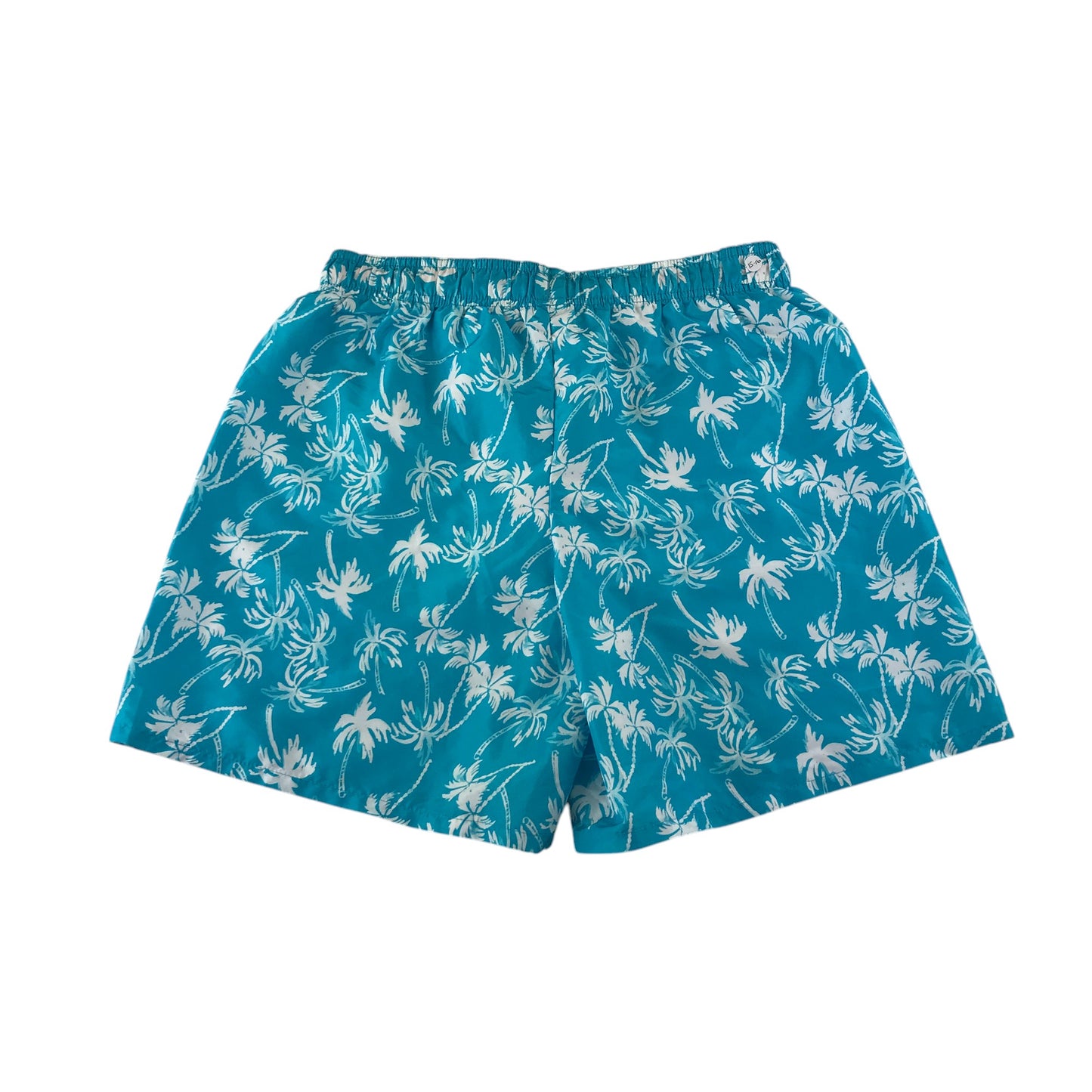 H&M swim trunks 14-15 years blue palm tree print pattern shorts