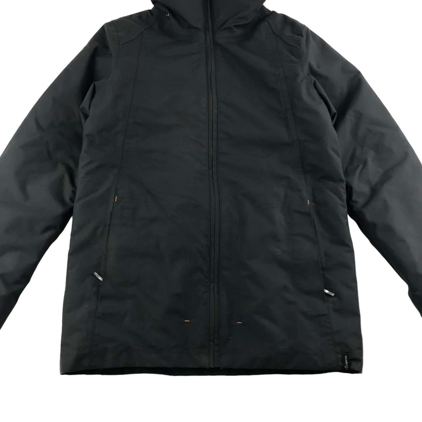 Decathlon Fouganza Jacket Age 11 Dark Grey Warm Lined High Collar