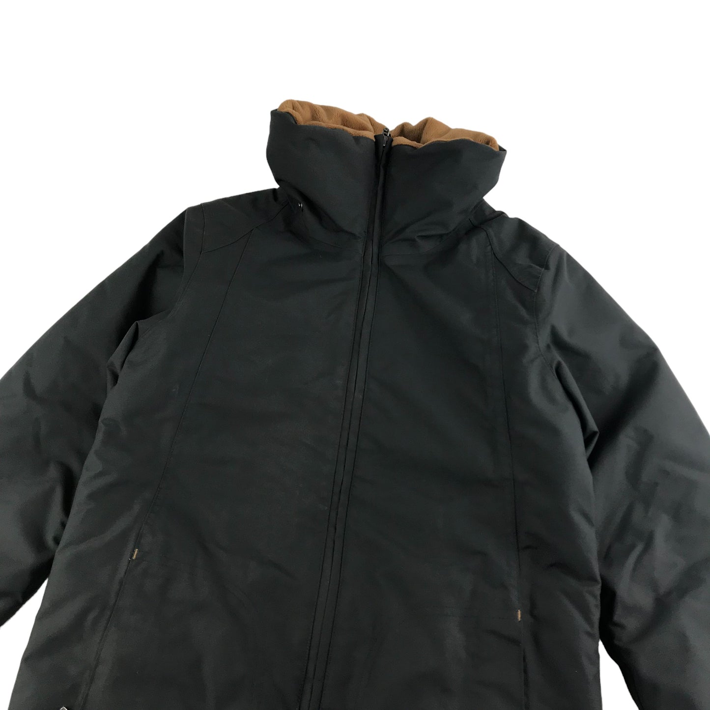 Decathlon Fouganza Jacket Age 11 Dark Grey Warm Lined High Collar
