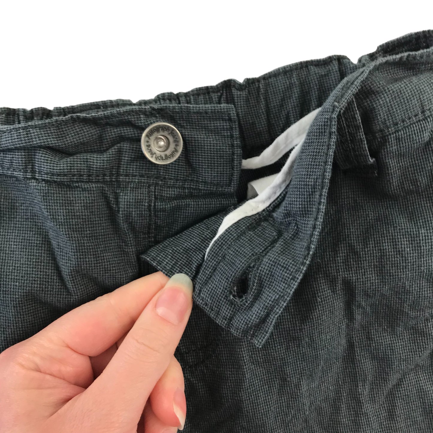 M&S Shorts Age 5 Grey Plain Cargo Style Cotton