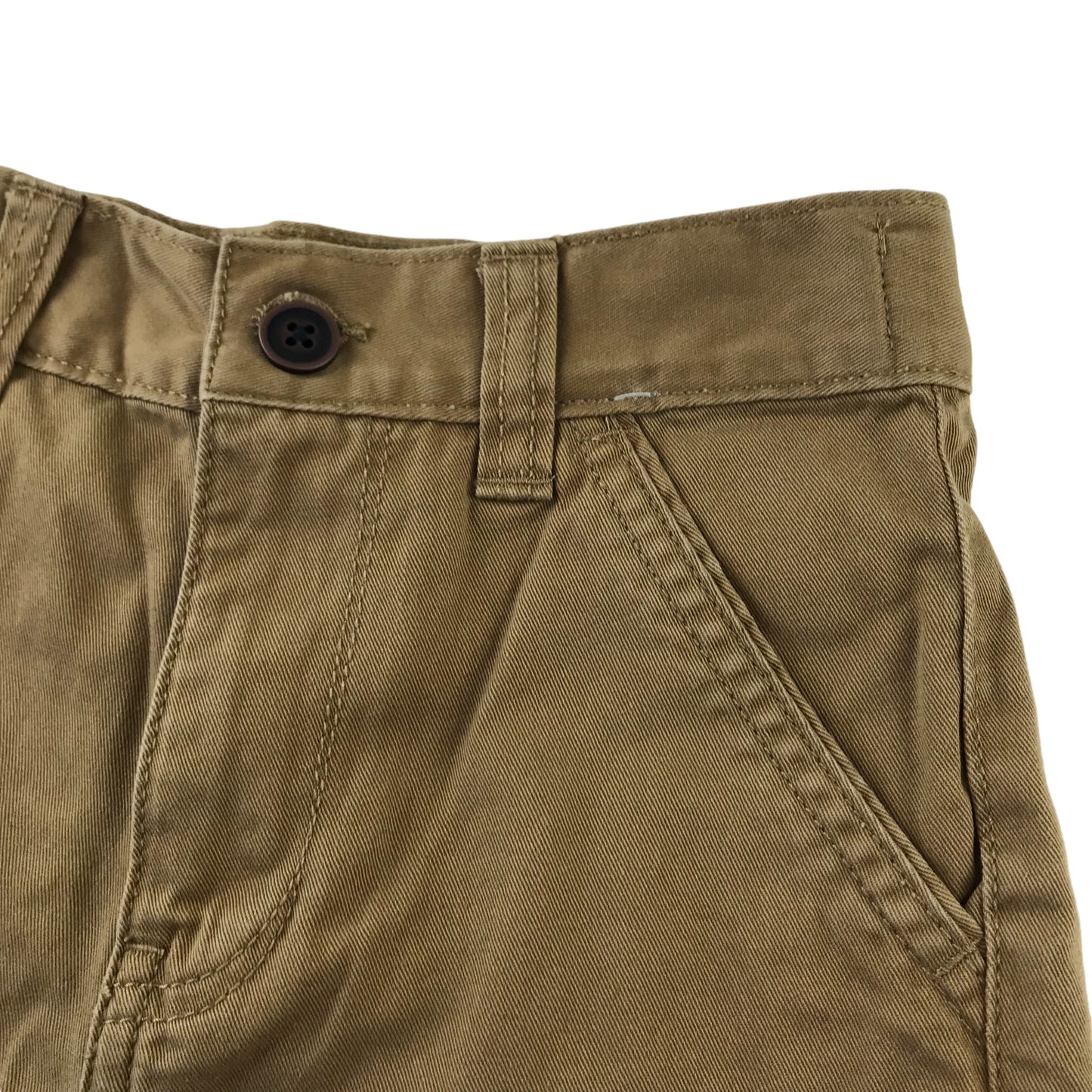 George Shorts Age 5 Brown Adjustable Waist Chino Style Cotton