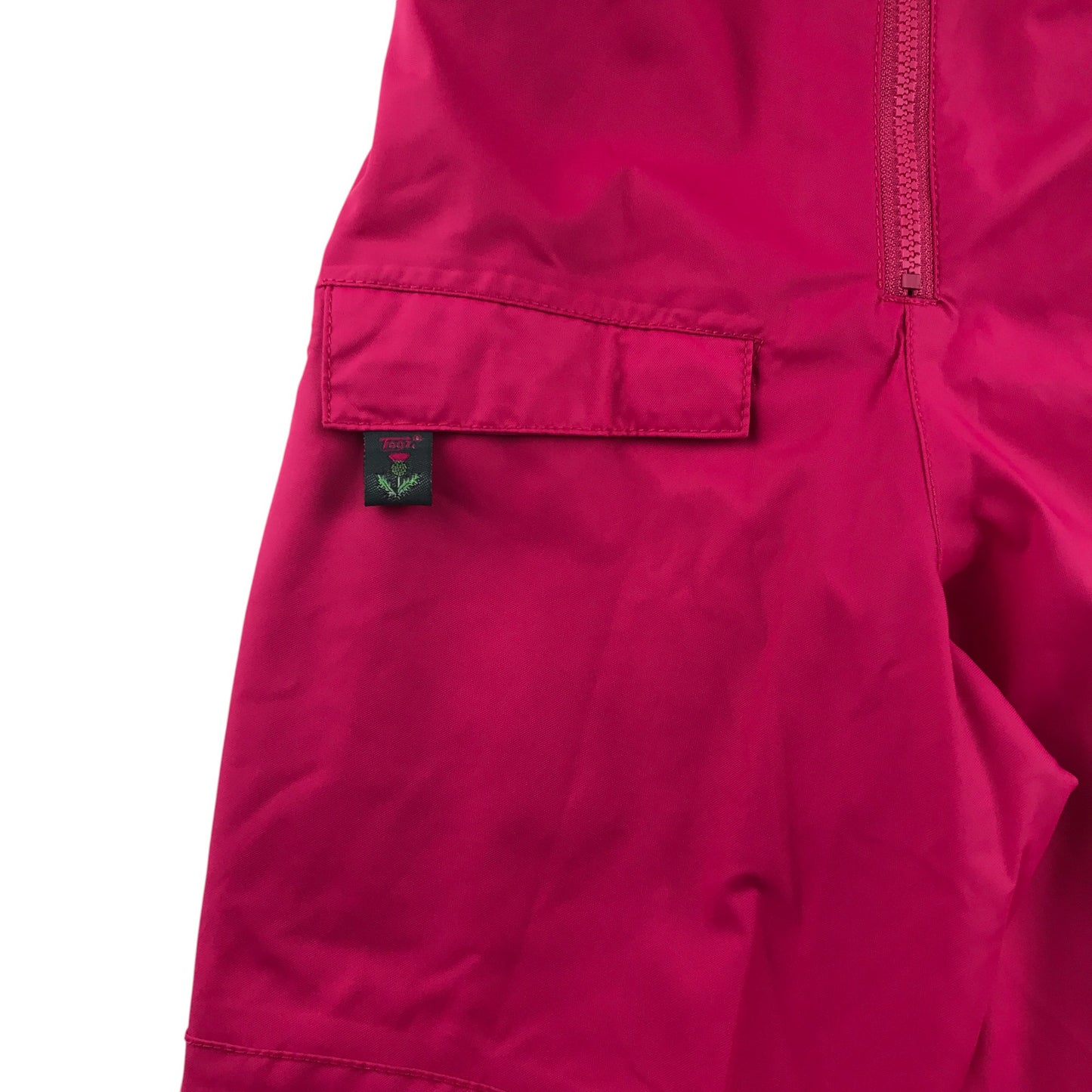 Togz Outdoor Overalls 6-7 years pink plain pocket and embroidered logo
