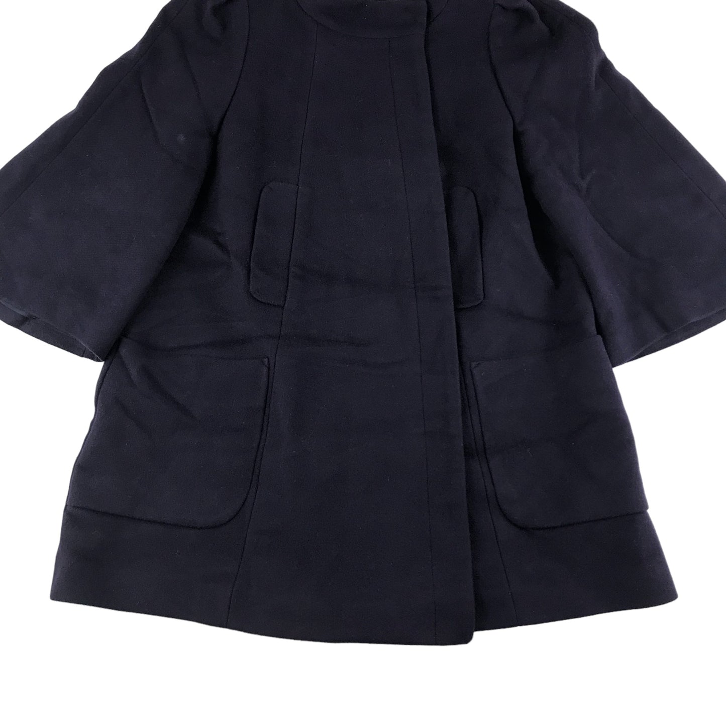 Tara Jarmon Coat Size 38 Navy 3/4 Wide Sleeves Wool-mix