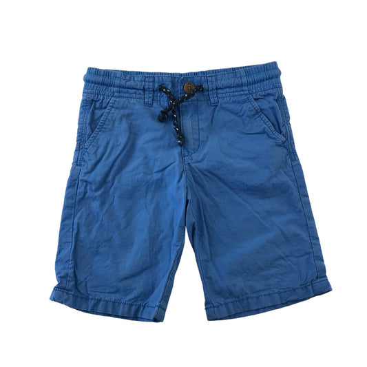 M&S Shorts Age 5 Royal Blue Plain Pull Up Cotton