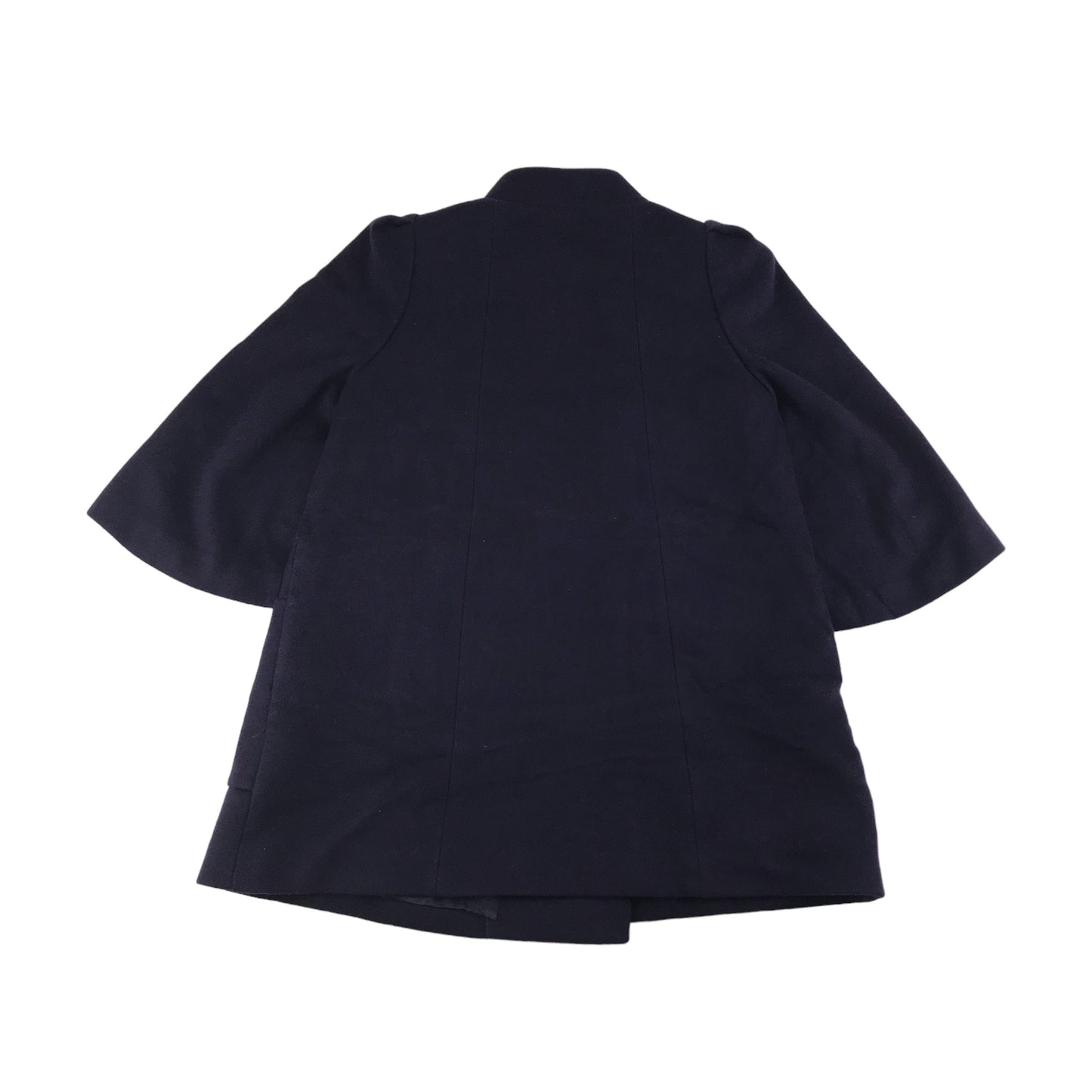 Tara Jarmon Coat Size 38 Navy 3/4 Wide Sleeves Wool-mix