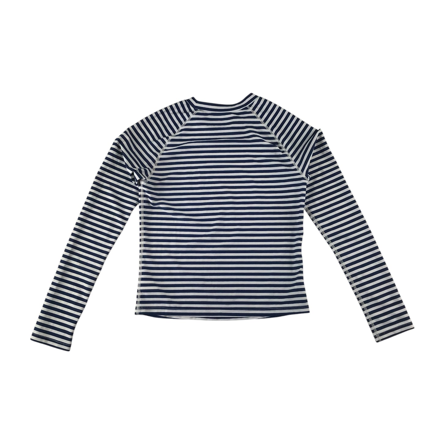 Gap swim top 12-13 years navy and white stripy flamingo long sleeve