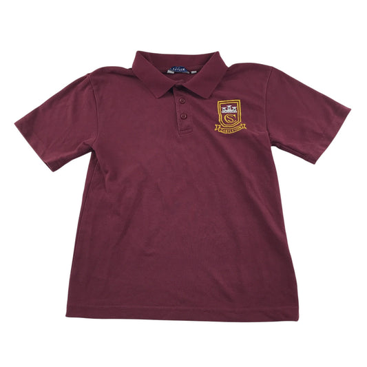 Castleton PS Primary burgundy polo shirt short sleeve