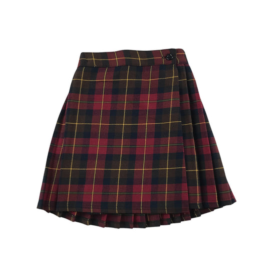 Red and brown Tartan School Skirt
