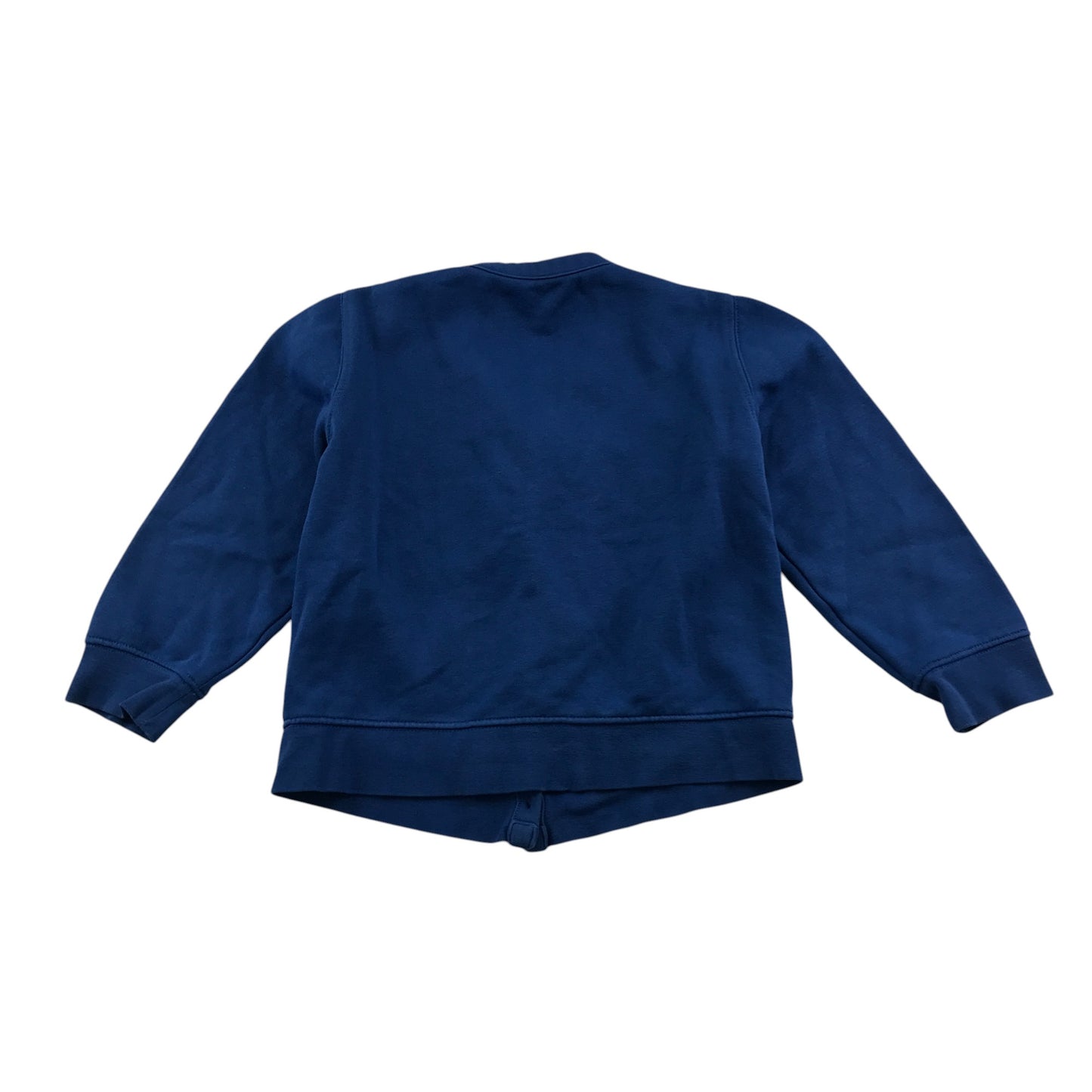 Burnside Primary Navy Blue Cardigan Jersey Material