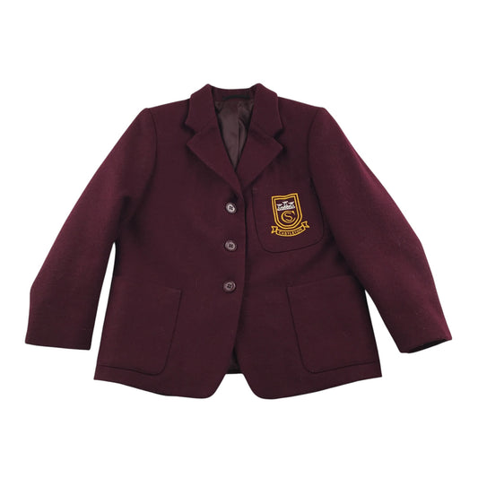 Castleton Primary School burgundy Blazer Girl Style wool-mix