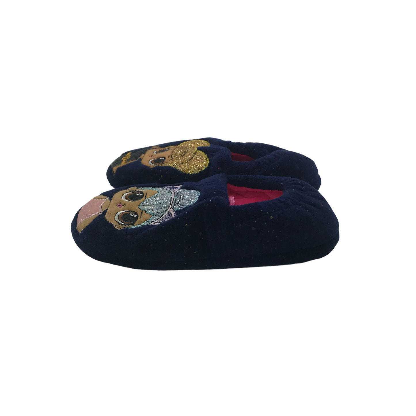 F&F Navy LOL Slippers Shoe Size 12 jr