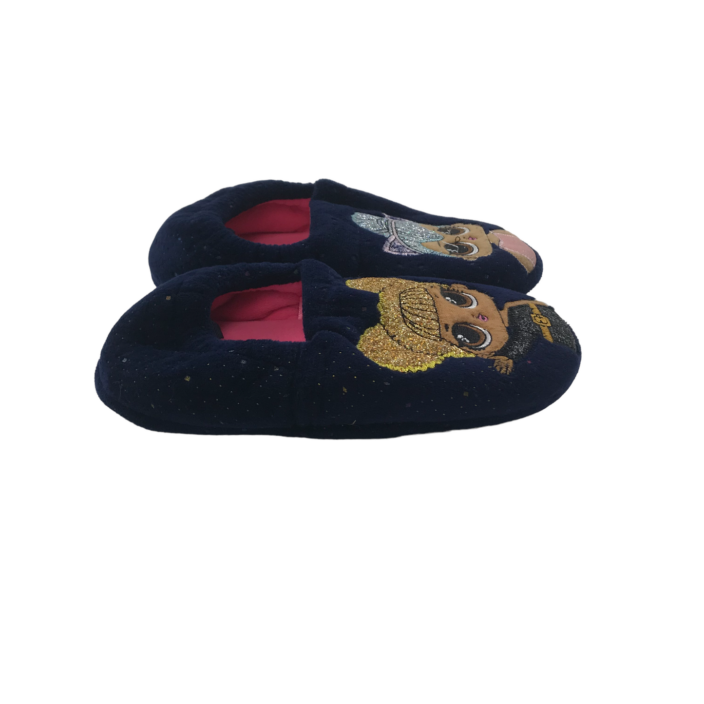 F&F Navy LOL Slippers Shoe Size 12 jr