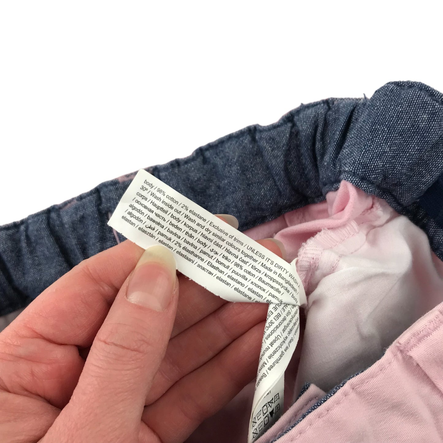 F&F Shorts Age 9 Light Pink Plain Chino Style