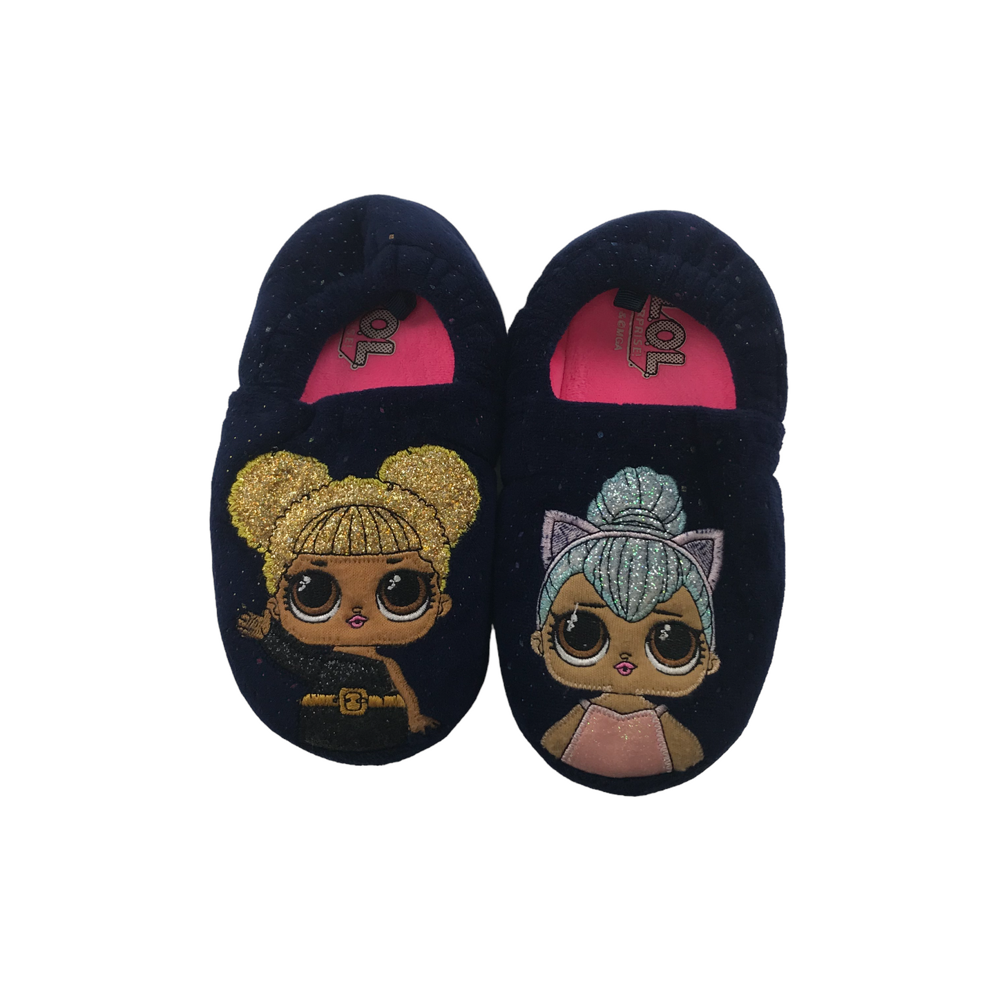 F&F Navy LOL Slippers Shoe Size 12 jr