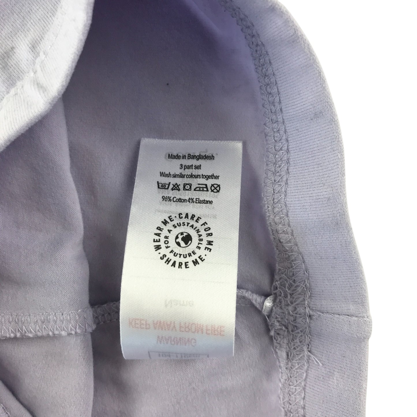 George leggings 4-5 years lilac purple plain cropped