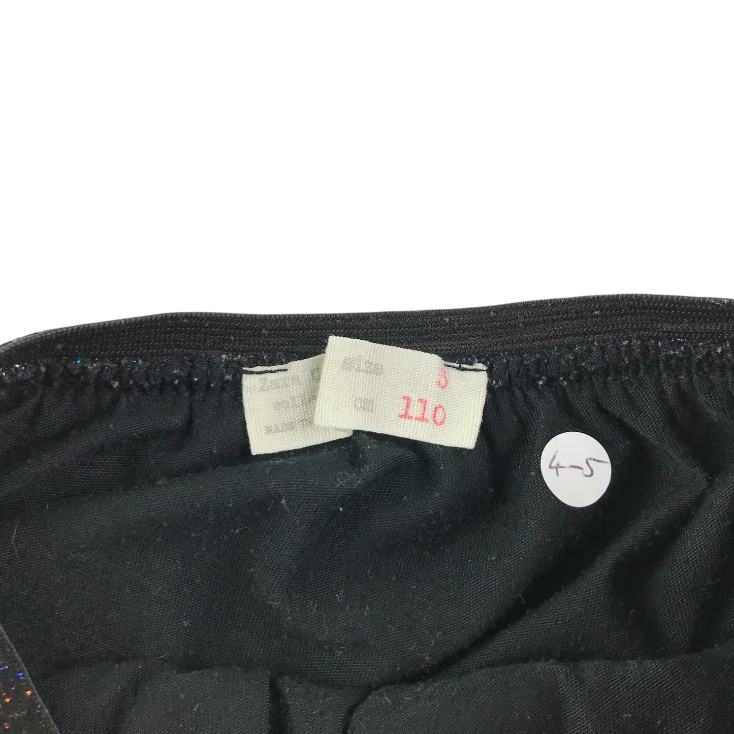 Zara skirt 4-5 years black sparkly mesh with elasticated waist