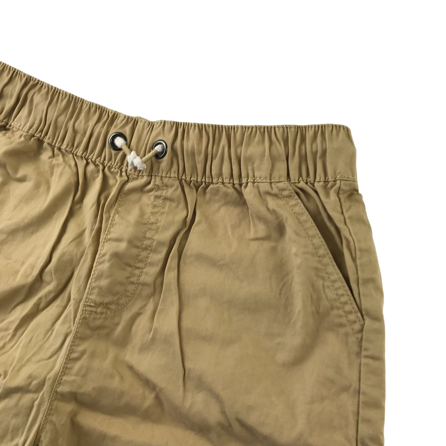 Nutmeg Shorts Age 10 Beige Plain Pull Up Cotton