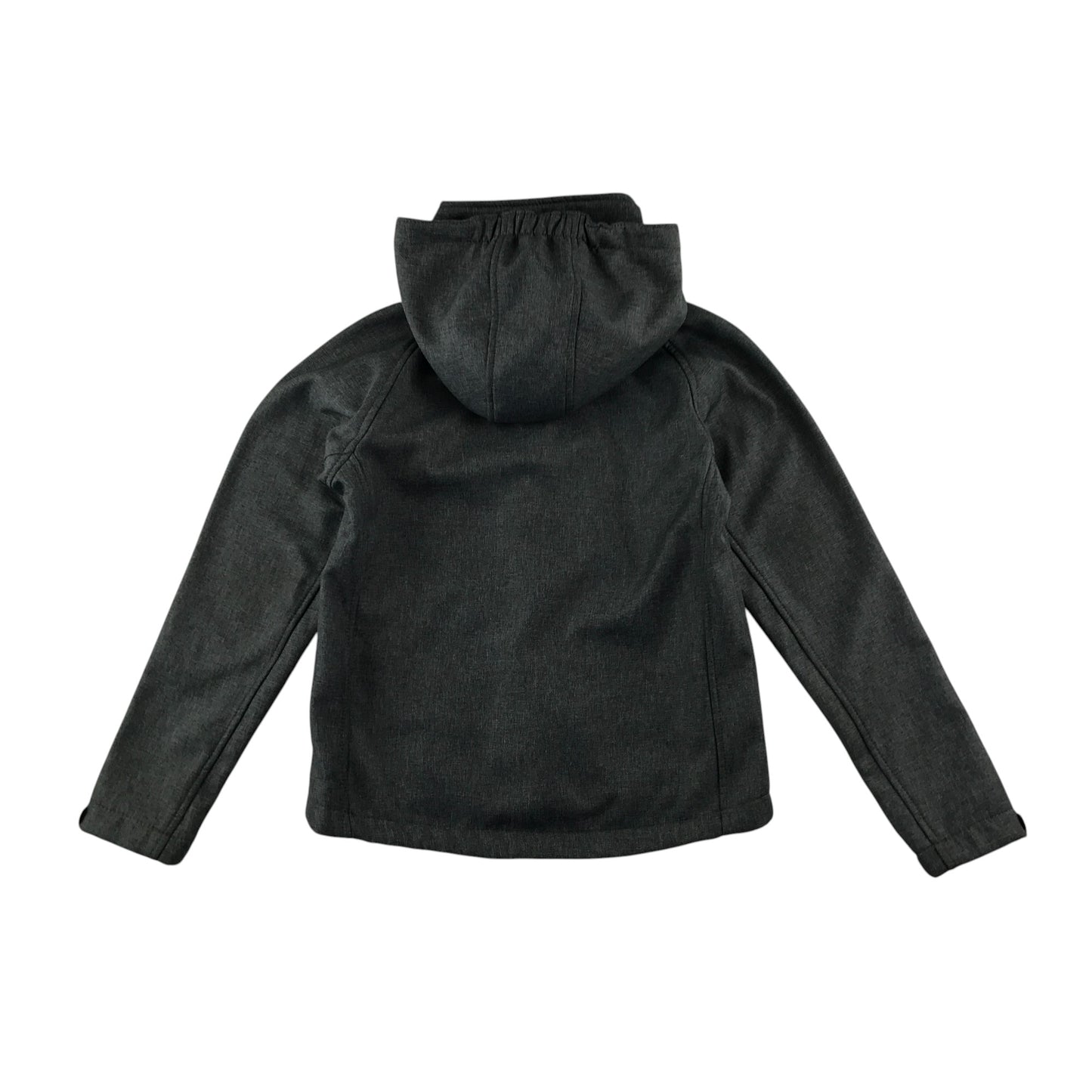 Trespass jacket 9-10 years grey with red detailing waterproof hard shell warm fleece lining