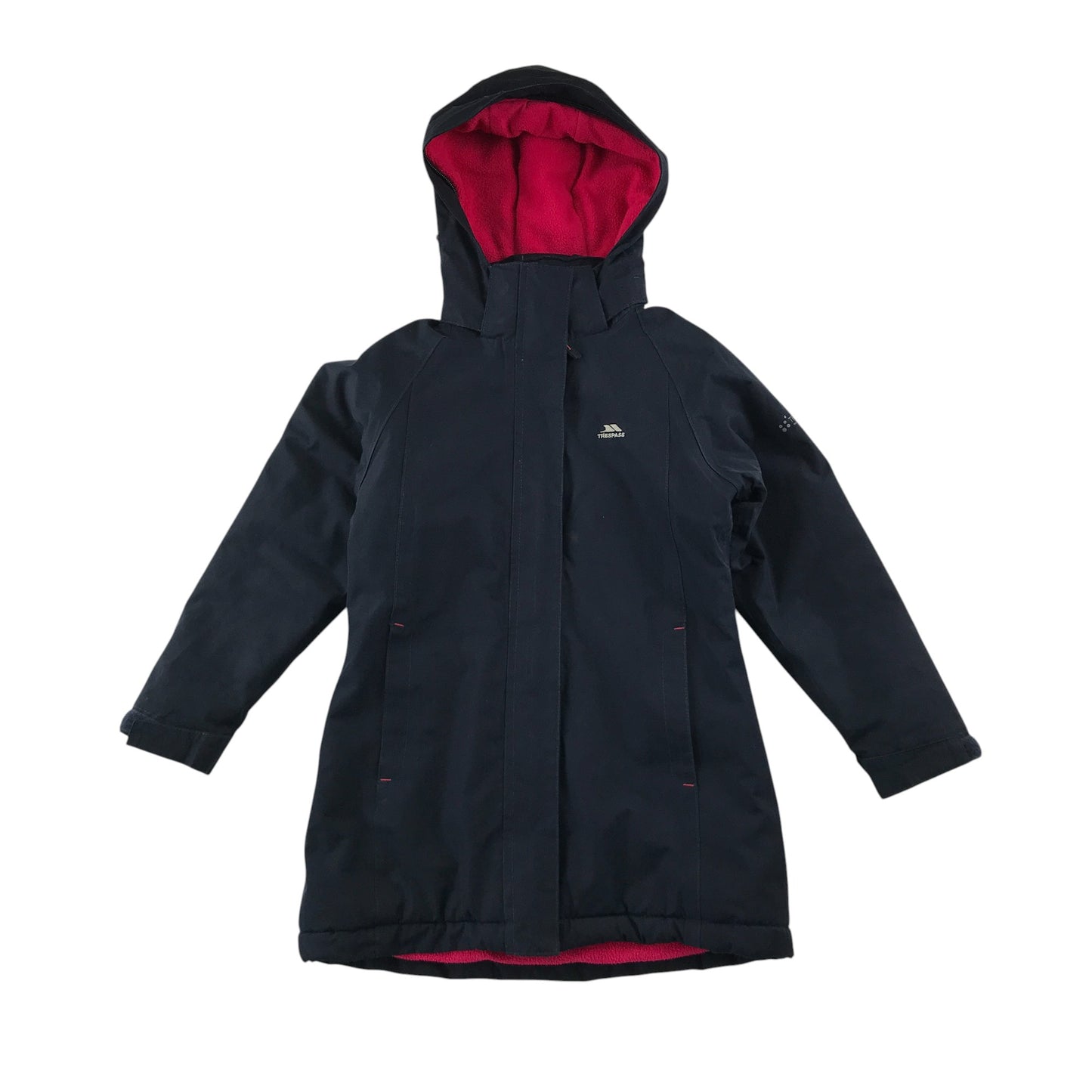 Trespass jacket 5-6 years navy warm fleece lining waterproof