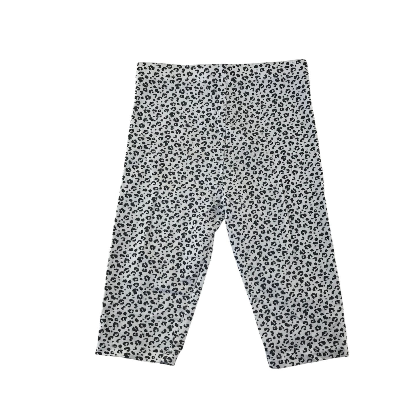 George leggings 5-6 years white and black animal print cropped