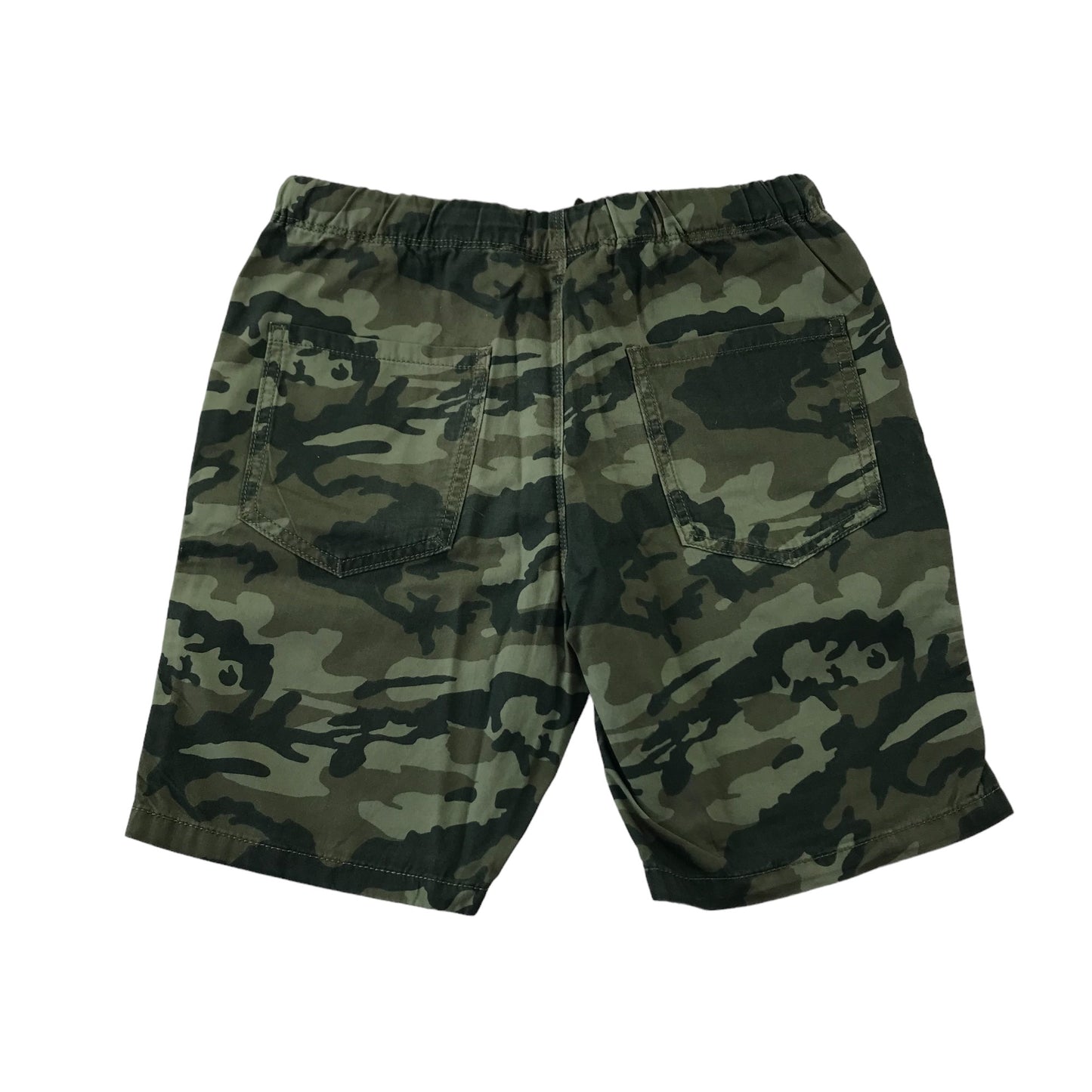 Next Shorts Age 11 Green Army Camo Pull Up Cotton