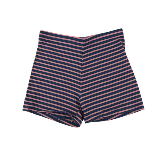 F&F leggings 7-8 years pink and navy stripy cropped