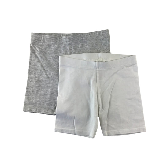 F&F leggings 6-7 years white and grey plain cropped bundle