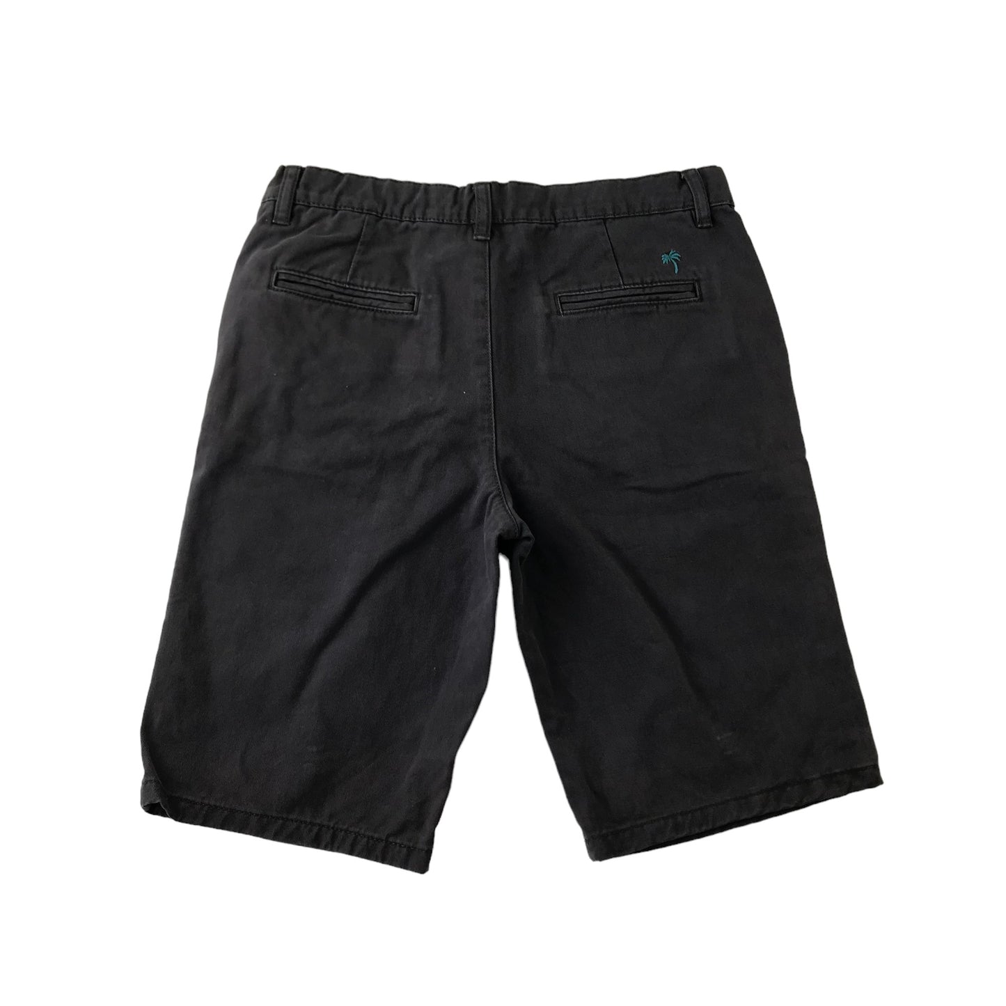 M&S Shorts Age 11 Grey Plain Chino Style Cotton