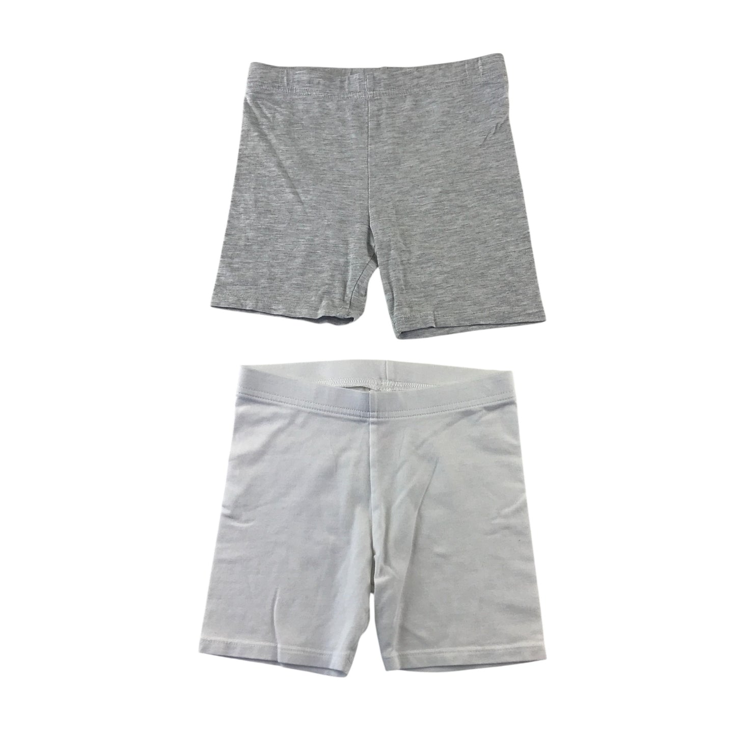 F&F leggings 6-7 years white and grey plain cropped bundle