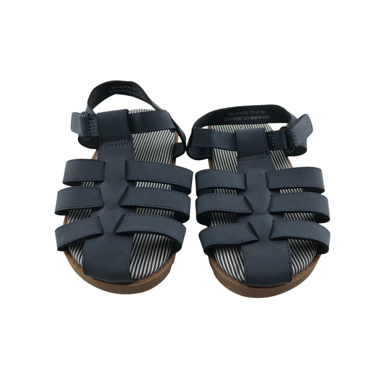 Matalan sandals shoe size 12 junior blue straps gripped soles