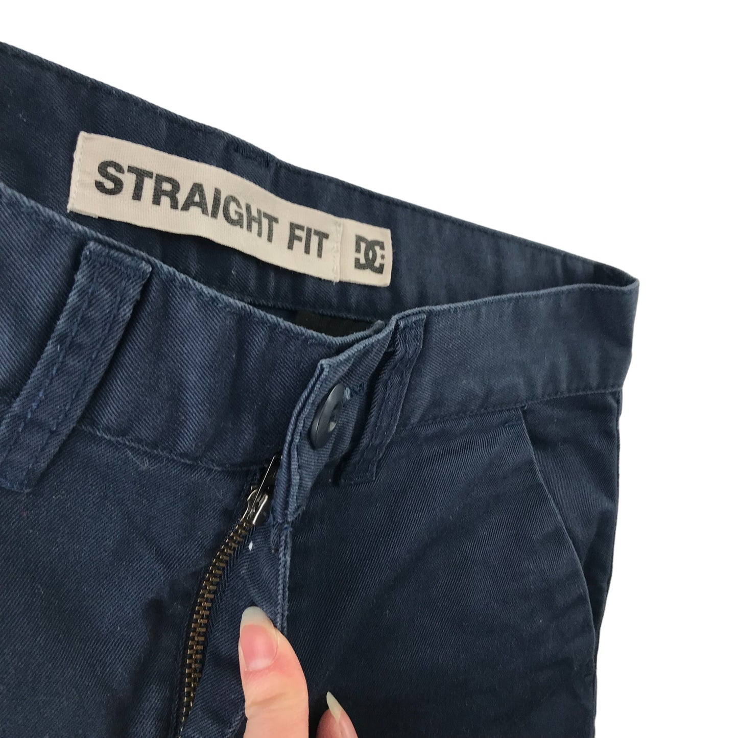 DC Shorts Age 12 Navy Blue Chino Straight Fit