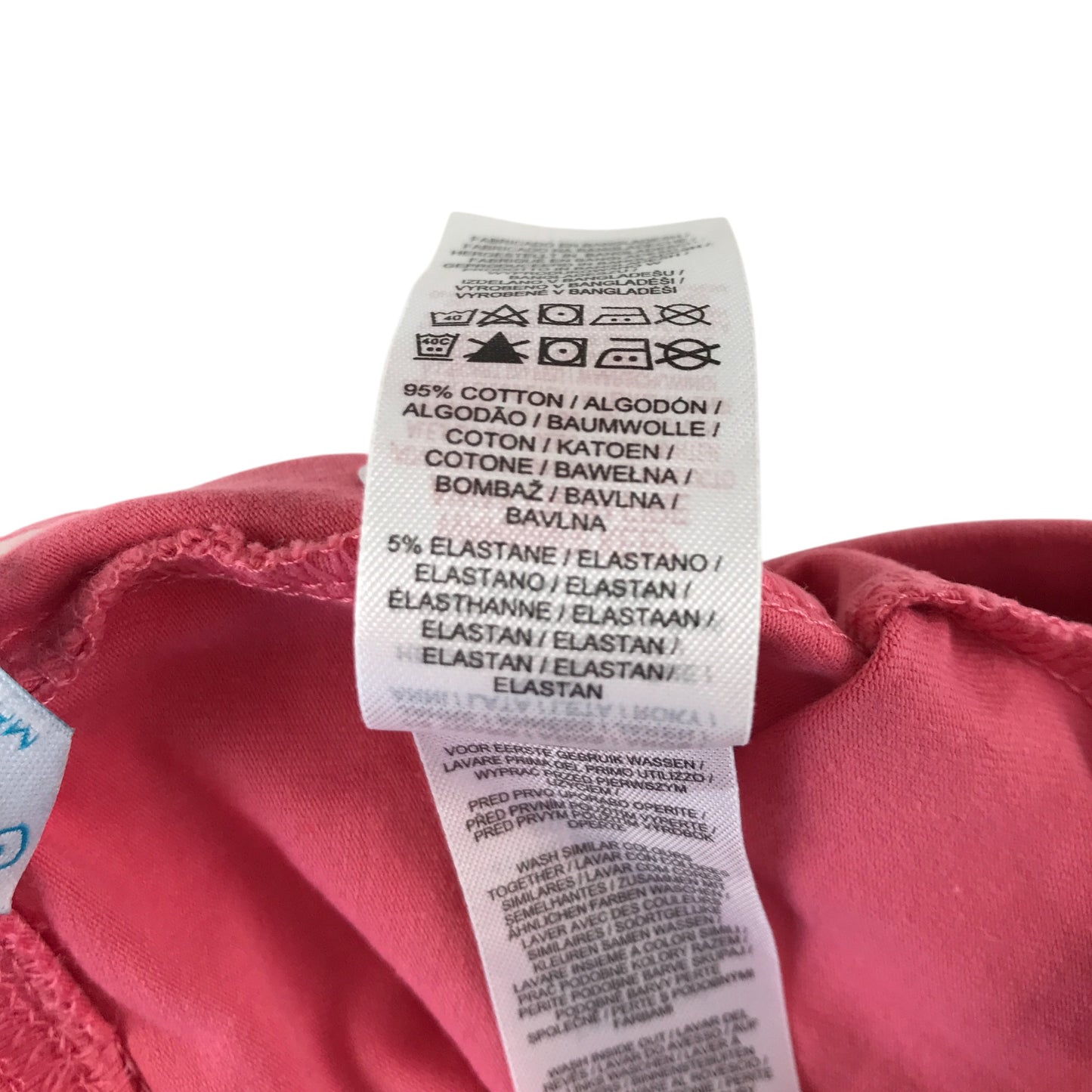 Nutmeg leggings 7-8 years pink plain cropped