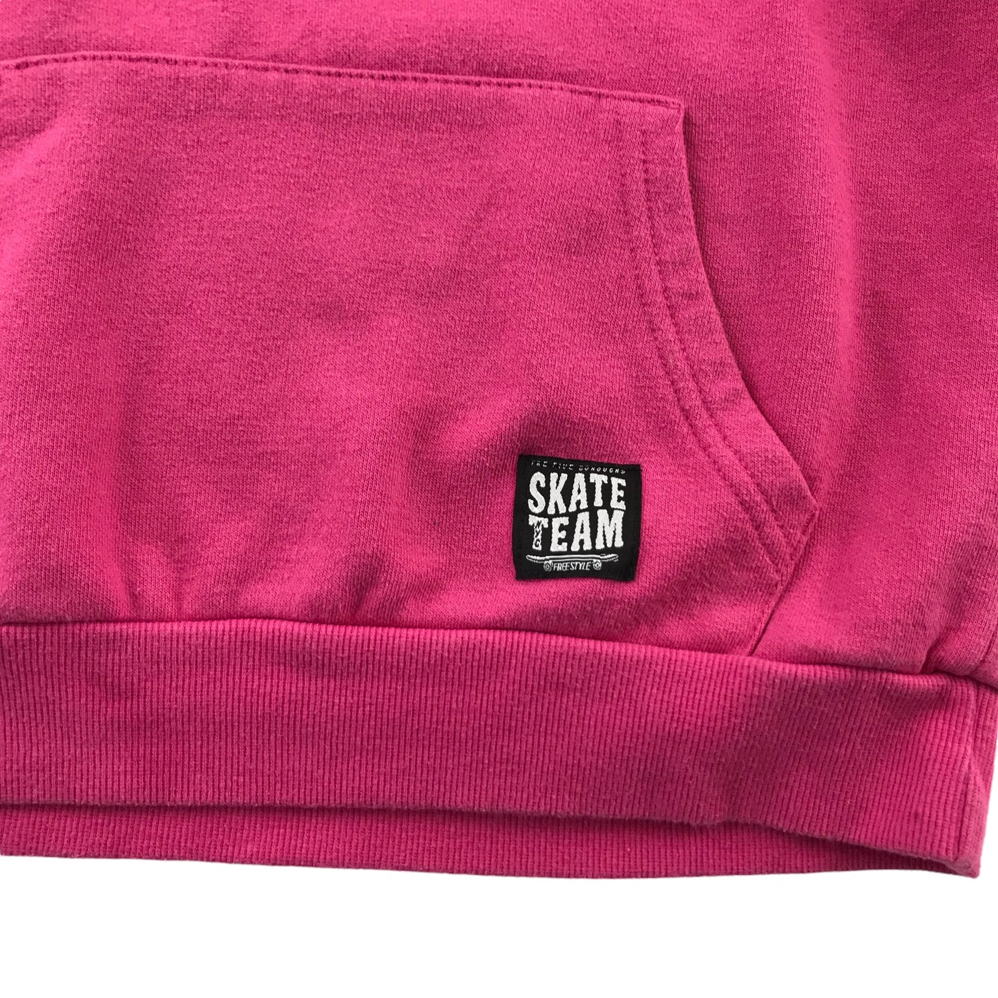 Primark hoodie 9-10 years pink urban skate text graphic