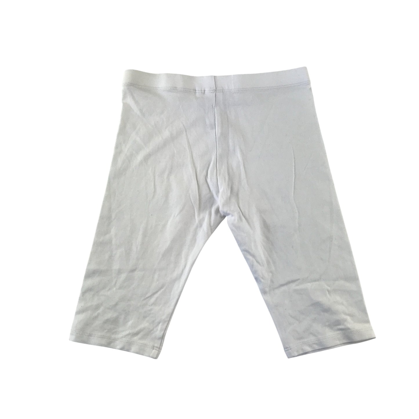 Next leggings 7-8 years white plain cropped