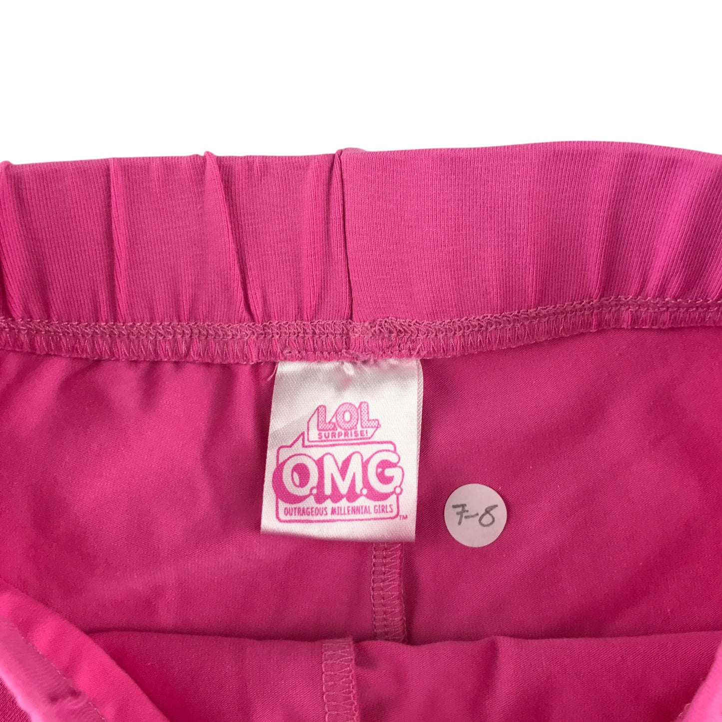 George leggings 7-8 years pink plain cropped lol surprise