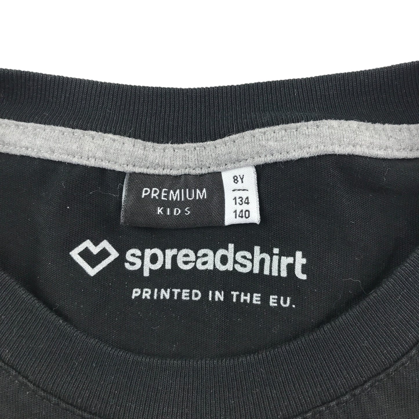 Spreadshirt t-shirt 7-8 years black long sleeve skate print
