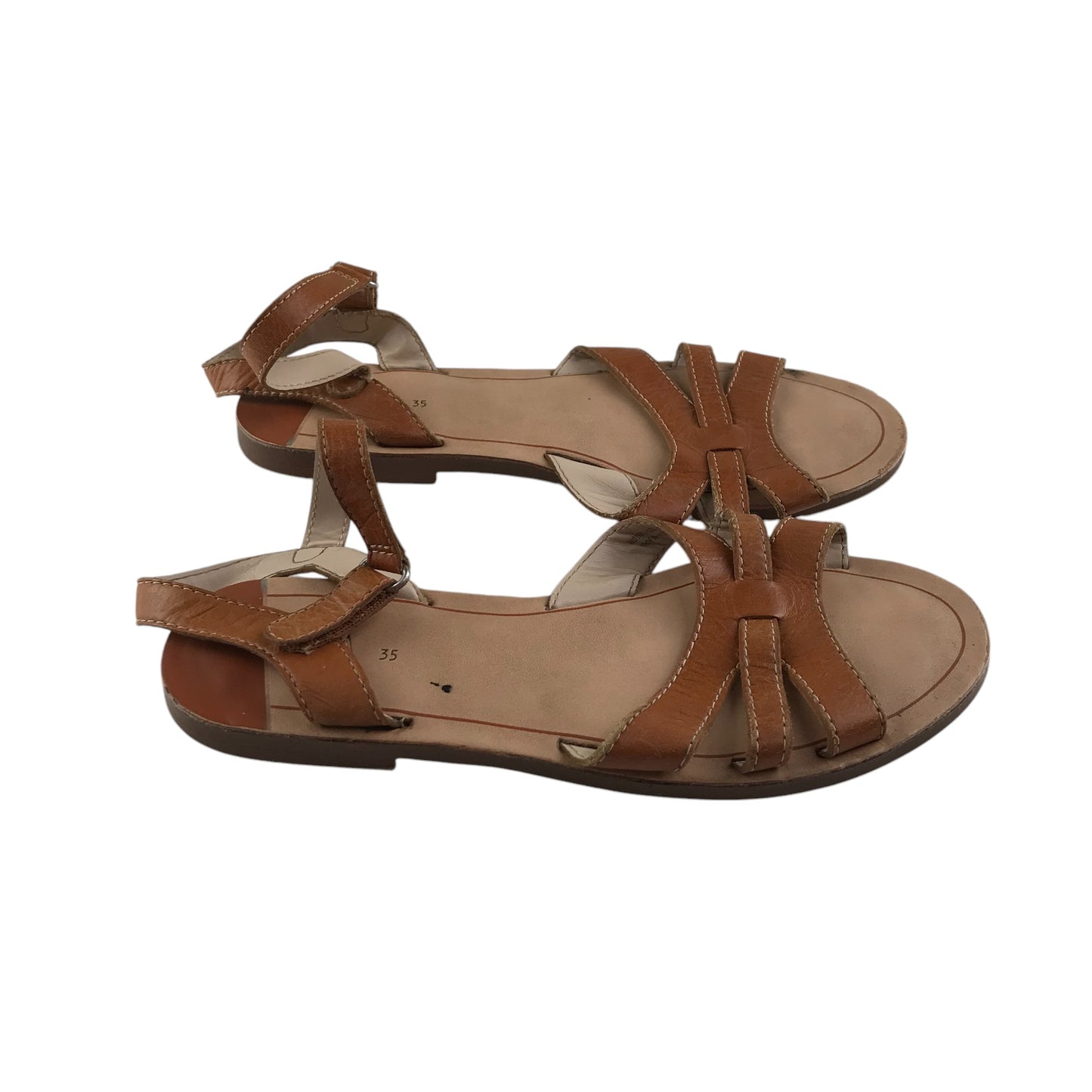 Zara sandal shoe size 3 brown straps and sole