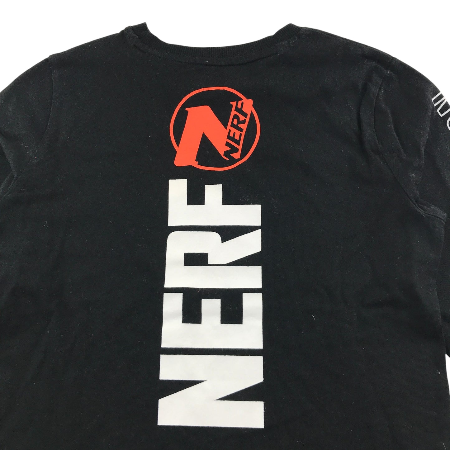 F&F t-shirt 7-8 years black Nerf long sleeve graphic print cotton