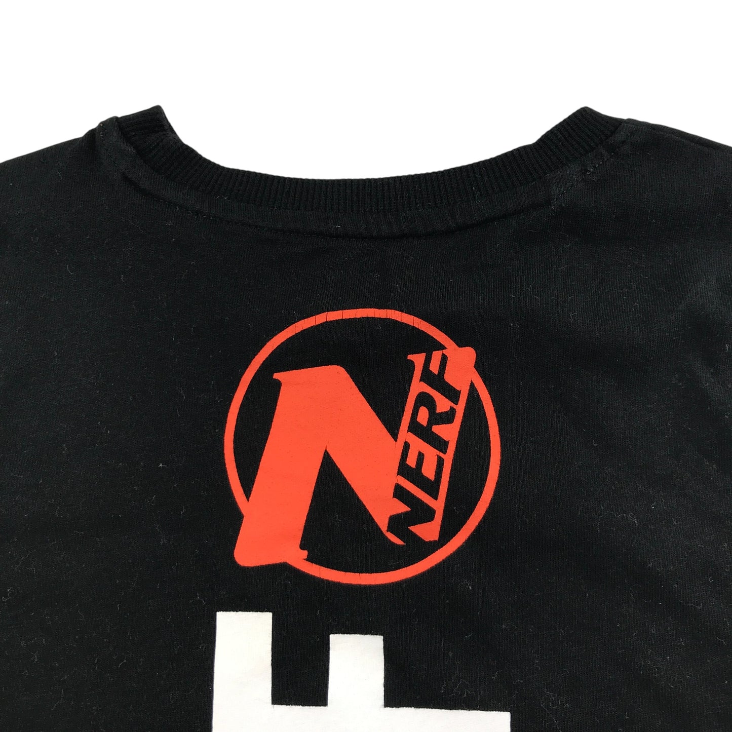 F&F t-shirt 7-8 years black Nerf long sleeve graphic print cotton