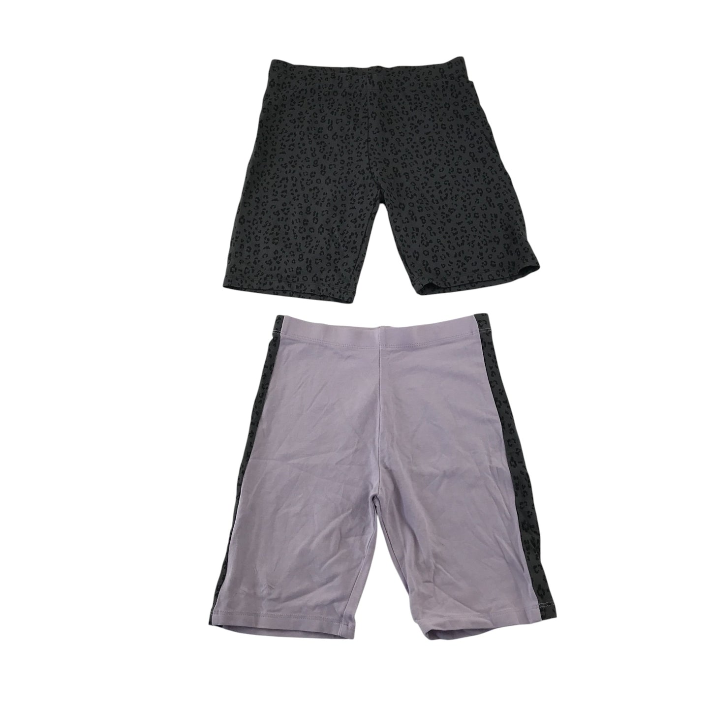 George leggings 8-9 years grey and lilac animal print cropped bundle